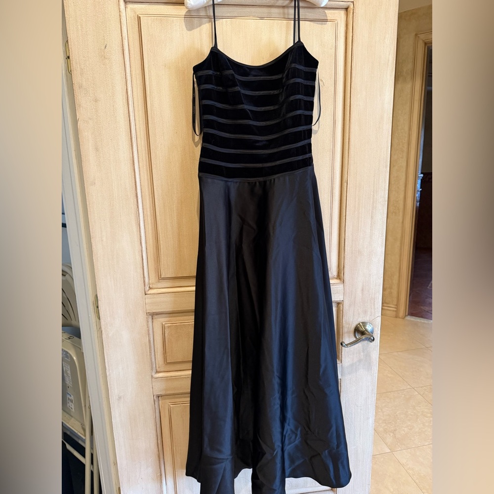 Black velvet dress